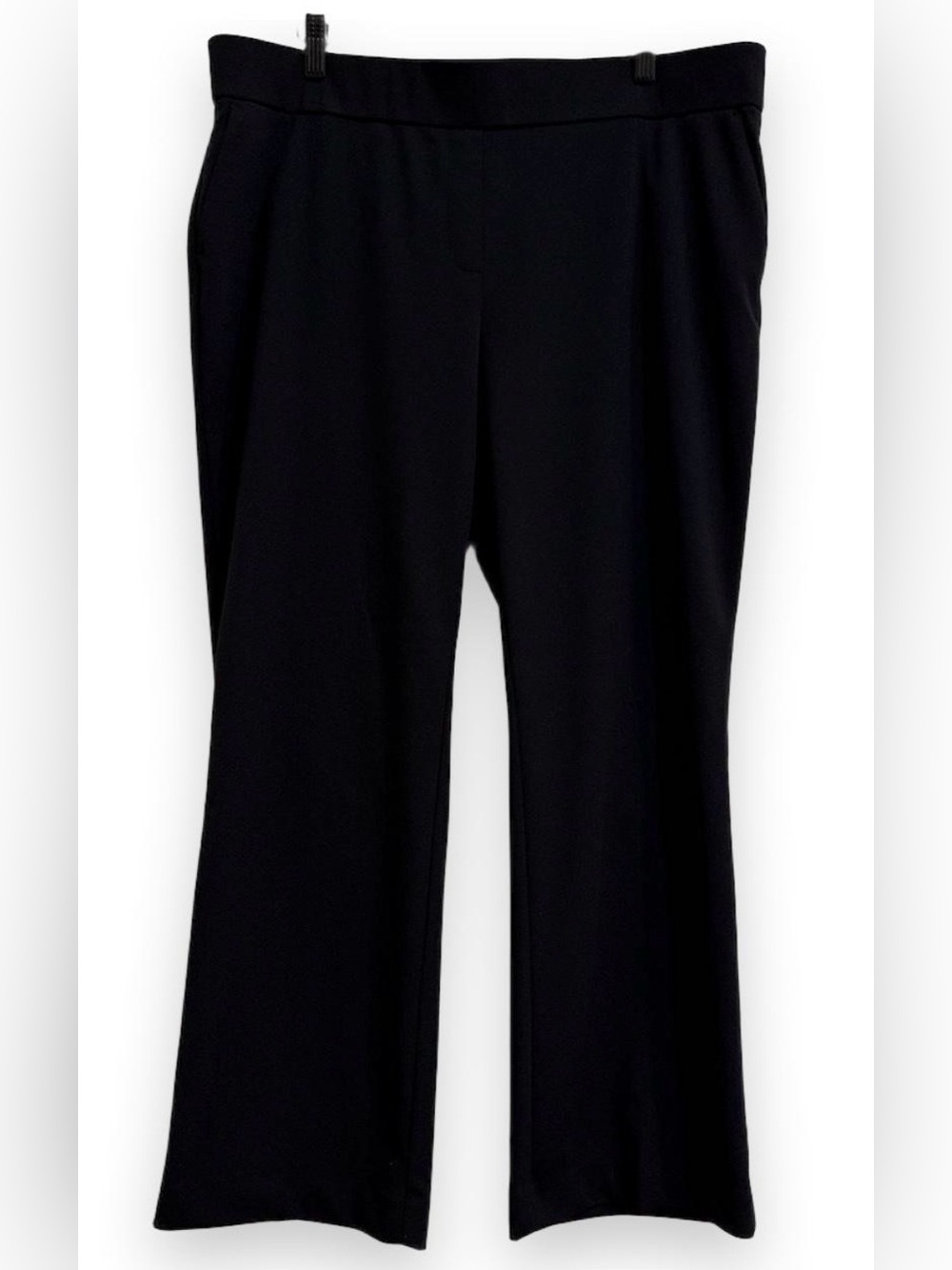 Anne Klein Black Pull On Straight Leg Pants XLP